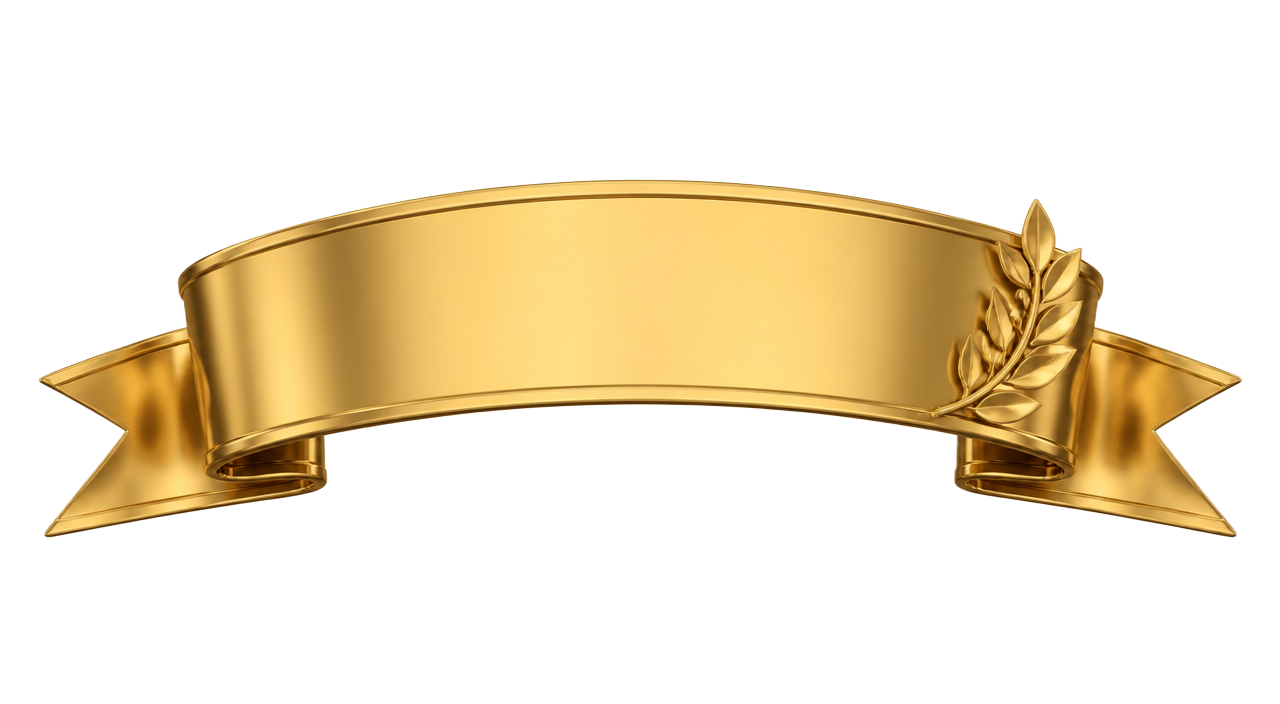 Gold Ribbon Nameplate