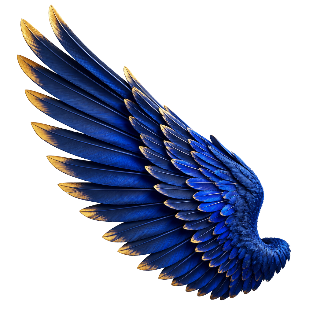 Blue Gilded Wing