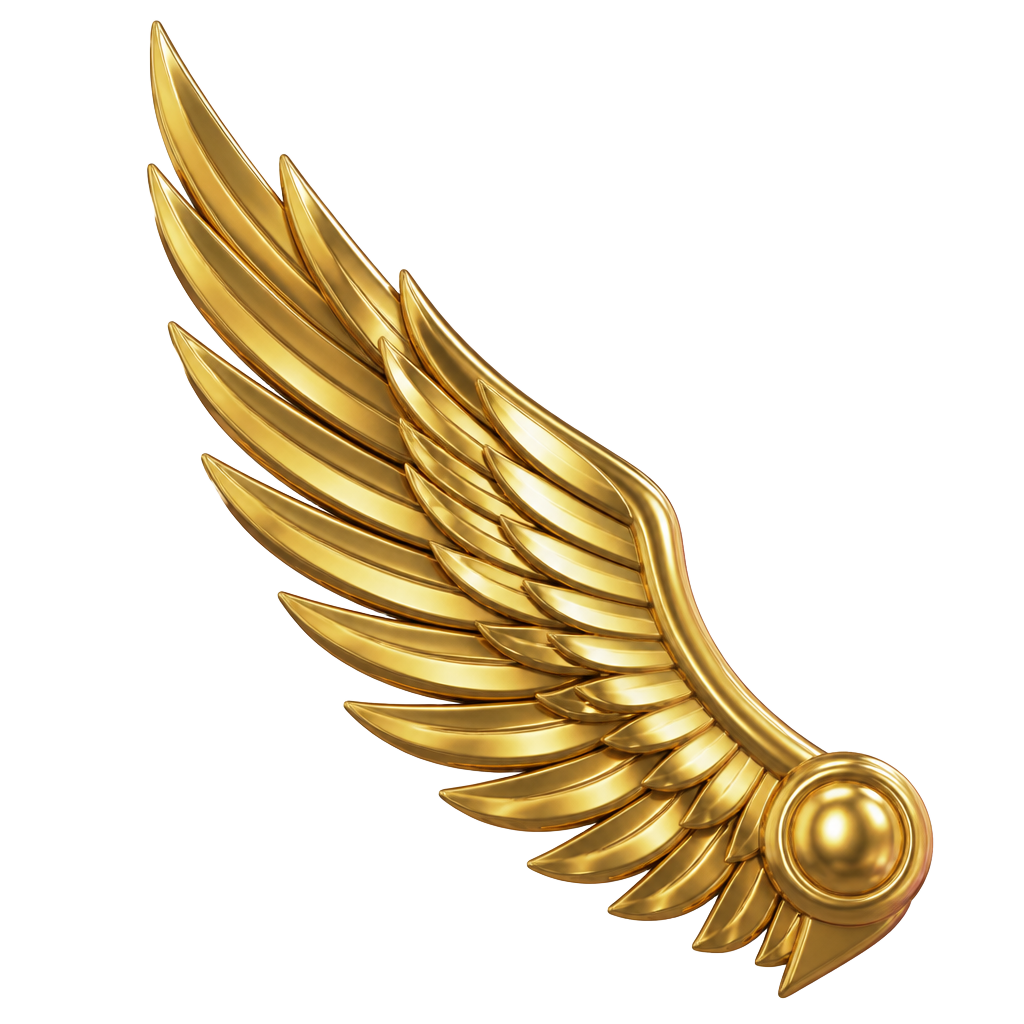Sculpted Gold Wing